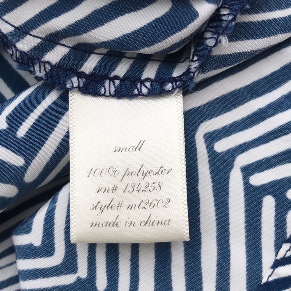 ALYA Navy/White Striped Racerback Crochet Top - Picture 8 of 8